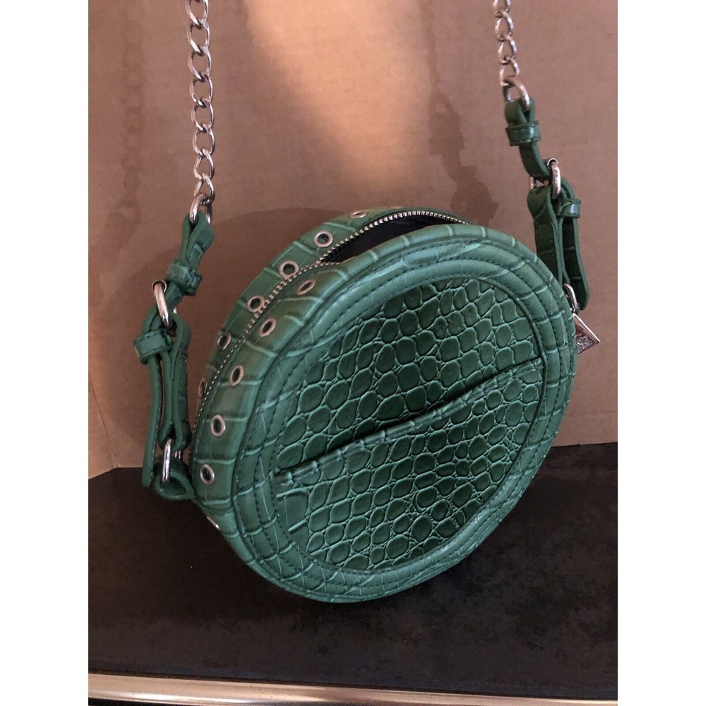 Crossbody Snob Essentials Circular Green Purse, Bag, Crossbody